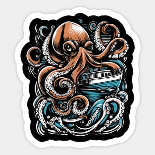 Octopus catches Sticker